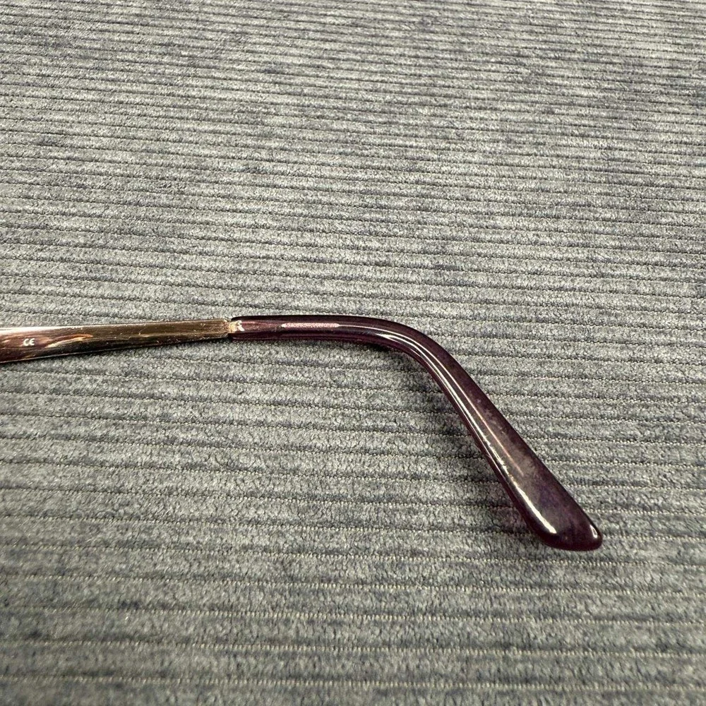Revlon RV5042 Plum Purple Cat Eye Y2k Eyeglasses Frames Rose Gold Textured 52mm